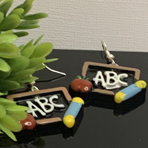 Teacher Earring, ABC Earring, Educator Earring, School Earring, Gift, School - Picture 1 of 6
